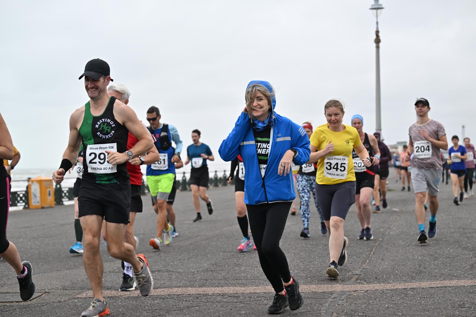 Runners racing at the Hove 10k